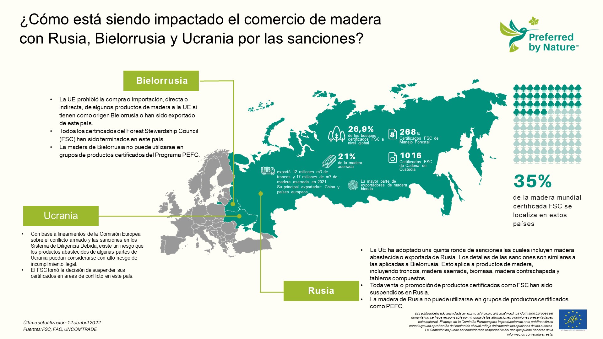 Infographic timber from Russia, Belarus and Ukraine